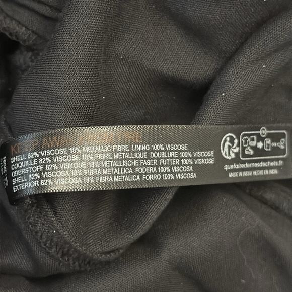 Free People Open Back Maxi Dress Black and Gold Metallic Size Small - Picture 9 of 9